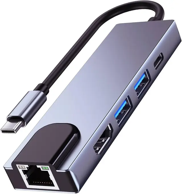 Type-C to HDTV 5-in-1 Multi-Function Adapter